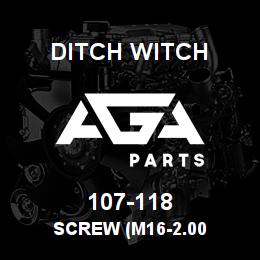 107-118 Ditch Witch SCREW (M16-2.00 | AGA Parts