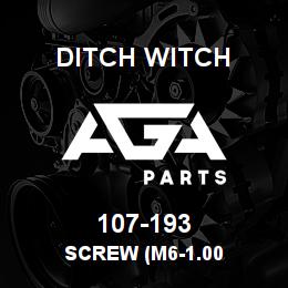 107-193 Ditch Witch SCREW (M6-1.00 | AGA Parts