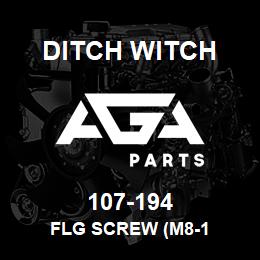 107-194 Ditch Witch FLG SCREW (M8-1 | AGA Parts