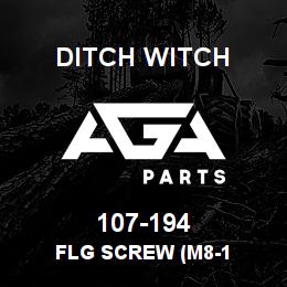 107-194 Ditch Witch FLG SCREW (M8-1 | AGA Parts