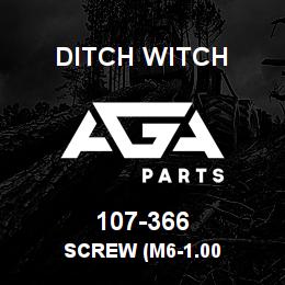 107-366 Ditch Witch SCREW (M6-1.00 | AGA Parts
