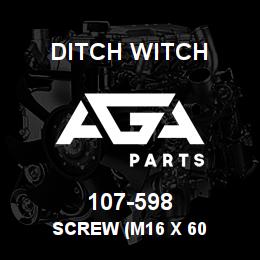 107-598 Ditch Witch SCREW (M16 X 60 | AGA Parts