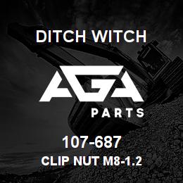 107-687 Ditch Witch CLIP NUT M8-1.2 | AGA Parts