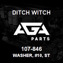 107-846 Ditch Witch WASHER, #10, ST | AGA Parts