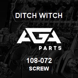 108-072 Ditch Witch SCREW | AGA Parts
