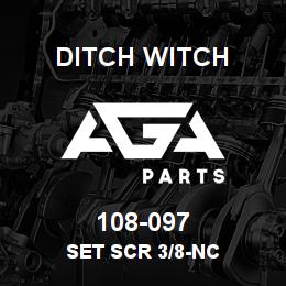 108-097 Ditch Witch SET SCR 3/8-NC | AGA Parts
