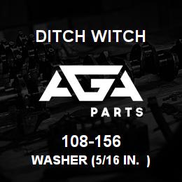 108-156 Ditch Witch WASHER (5/16 IN. ) | AGA Parts