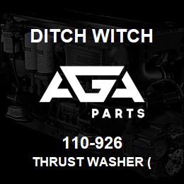 110-926 Ditch Witch THRUST WASHER ( | AGA Parts