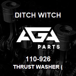 110-926 Ditch Witch THRUST WASHER ( | AGA Parts