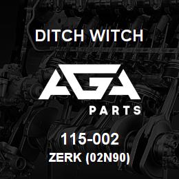 115-002 Ditch Witch ZERK (02N90) | AGA Parts