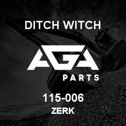 115-006 Ditch Witch ZERK | AGA Parts