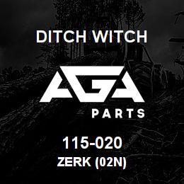 115-020 Ditch Witch ZERK (02N) | AGA Parts