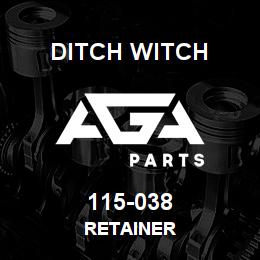 115-038 Ditch Witch RETAINER | AGA Parts