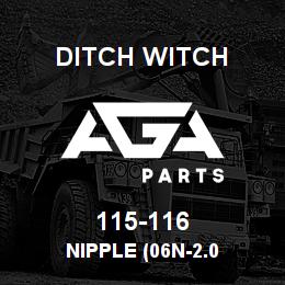 115-116 Ditch Witch NIPPLE (06N-2.0 | AGA Parts