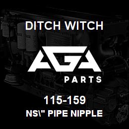 115-159 Ditch Witch NS" PIPE NIPPLE | AGA Parts