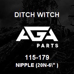 115-179 Ditch Witch NIPPLE (20N-6" ) | AGA Parts