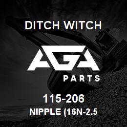115-206 Ditch Witch NIPPLE (16N-2.5 | AGA Parts