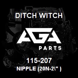 115-207 Ditch Witch NIPPLE (20N-2" ) | AGA Parts