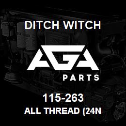 115-263 Ditch Witch ALL THREAD (24N | AGA Parts
