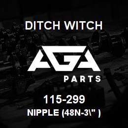 115-299 Ditch Witch NIPPLE (48N-3" ) | AGA Parts
