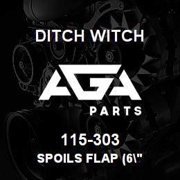 115-303 Ditch Witch SPOILS FLAP (6" | AGA Parts