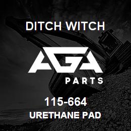 115-664 Ditch Witch URETHANE PAD | AGA Parts