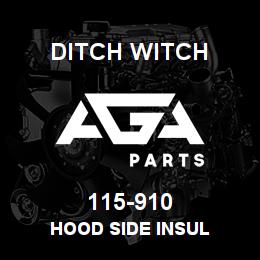 115-910 Ditch Witch HOOD SIDE INSUL | AGA Parts