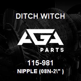 115-981 Ditch Witch NIPPLE (08N-2" ) | AGA Parts