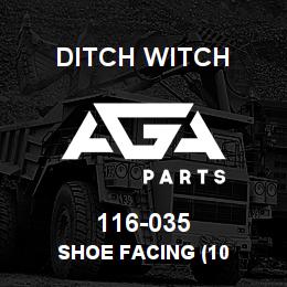 116-035 Ditch Witch SHOE FACING (10 | AGA Parts