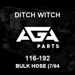 116-192 Ditch Witch BULK HOSE (7/64 | AGA Parts