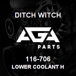 116-706 Ditch Witch LOWER COOLANT H | AGA Parts