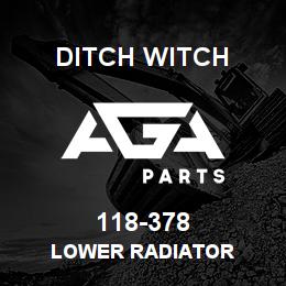 118-378 Ditch Witch LOWER RADIATOR | AGA Parts