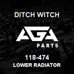 118-474 Ditch Witch LOWER RADIATOR | AGA Parts