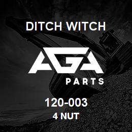120-003 Ditch Witch 4 NUT | AGA Parts