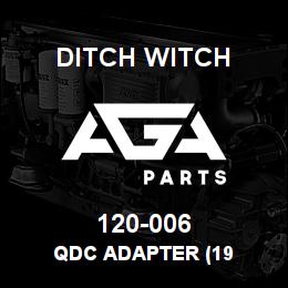 120-006 Ditch Witch QDC ADAPTER (19 | AGA Parts