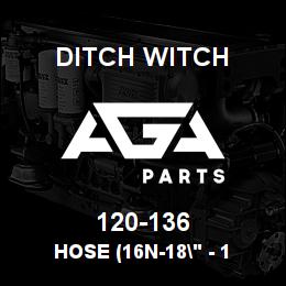 120-136 Ditch Witch HOSE (16N-18" - 1 | AGA Parts