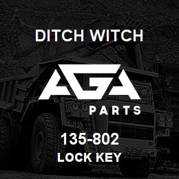 135-802 Ditch Witch LOCK KEY | AGA Parts