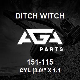 151-115 Ditch Witch CYL (3.0" X 1.1 | AGA Parts