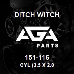 151-116 Ditch Witch CYL (3.5 X 2.0 | AGA Parts