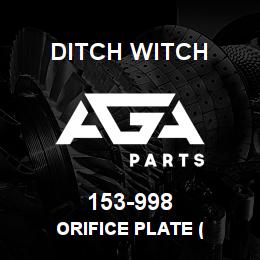 153-998 Ditch Witch ORIFICE PLATE ( | AGA Parts