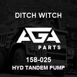 158-025 Ditch Witch HYD TANDEM PUMP | AGA Parts