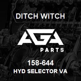 158-644 Ditch Witch HYD SELECTOR VA | AGA Parts