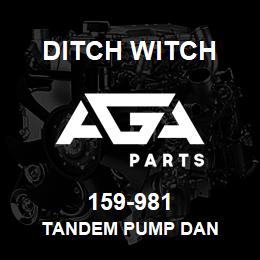 159-981 Ditch Witch TANDEM PUMP DAN | AGA Parts