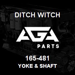 165-481 Ditch Witch YOKE & SHAFT | AGA Parts