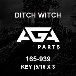 165-939 Ditch Witch KEY (5/16 X 3 | AGA Parts
