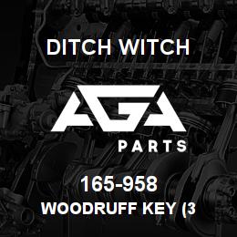 165-958 Ditch Witch WOODRUFF KEY (3 | AGA Parts