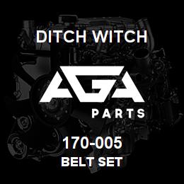 170-005 Ditch Witch BELT SET | AGA Parts
