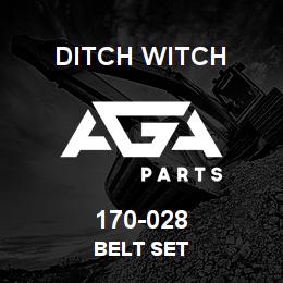 170-028 Ditch Witch BELT SET | AGA Parts