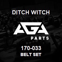 170-033 Ditch Witch BELT SET | AGA Parts