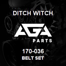 170-036 Ditch Witch BELT SET | AGA Parts